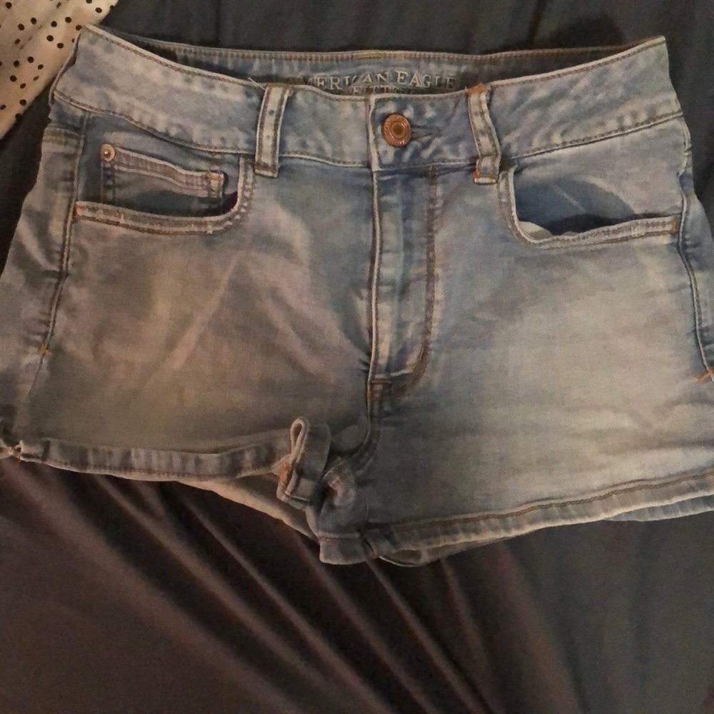 high rise shortie american eagle shorts